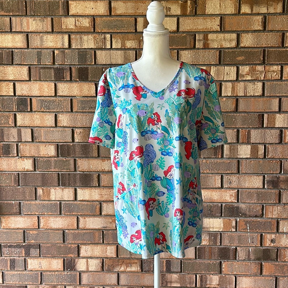 Little Mermaid scrub top